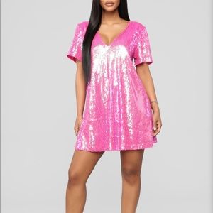 Pink Sequin Dress
